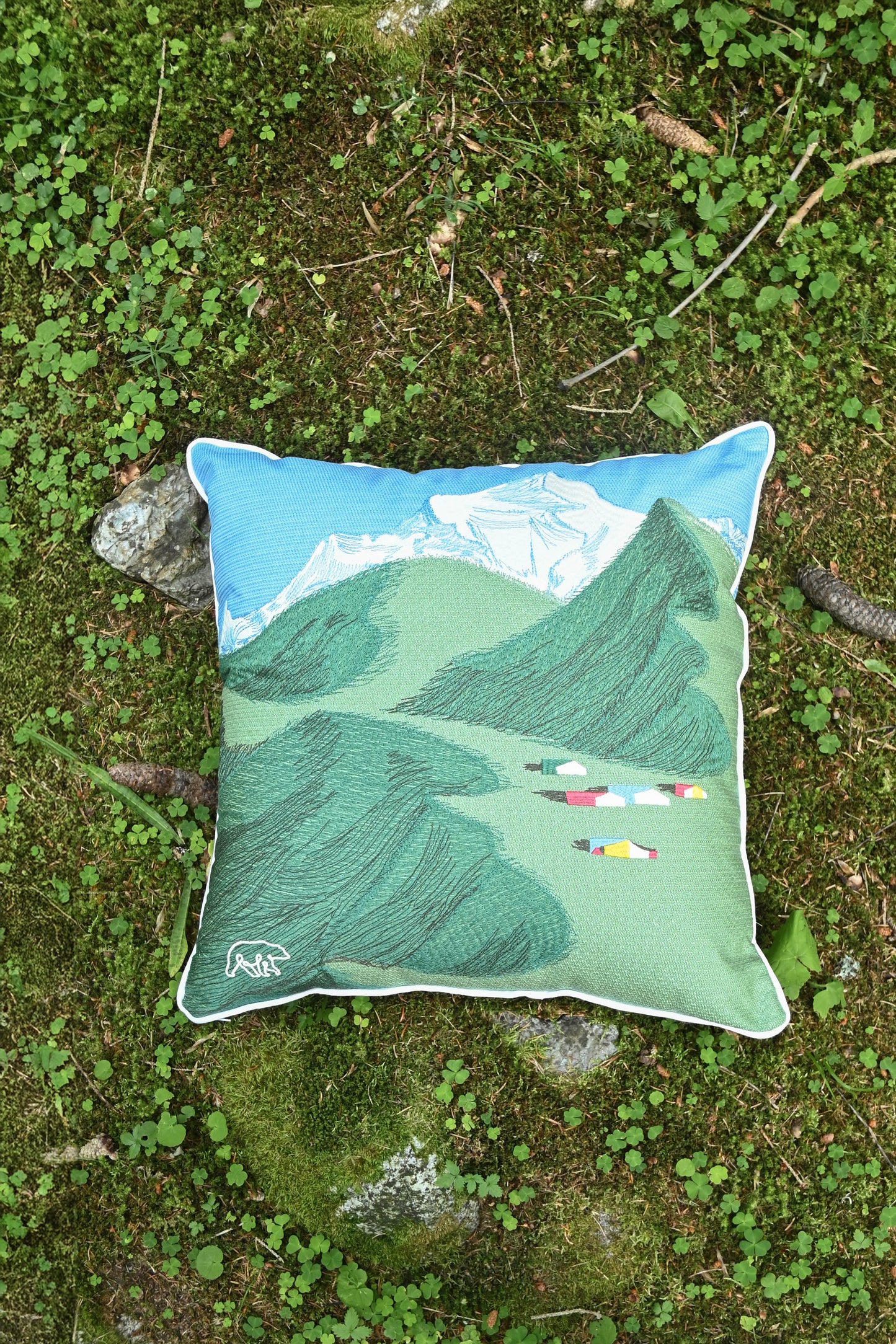 CUSCINO INTERAMENTE RICAMATO 50X50 CM SUMMER SPECIAL EDITION