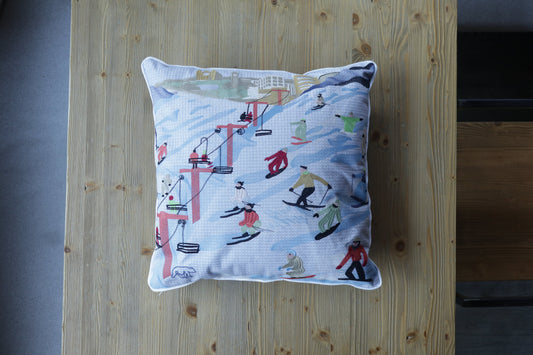 CUSCINO INTERAMENTE RICAMATO 50X50CM SPECIAL WINTER EDITION