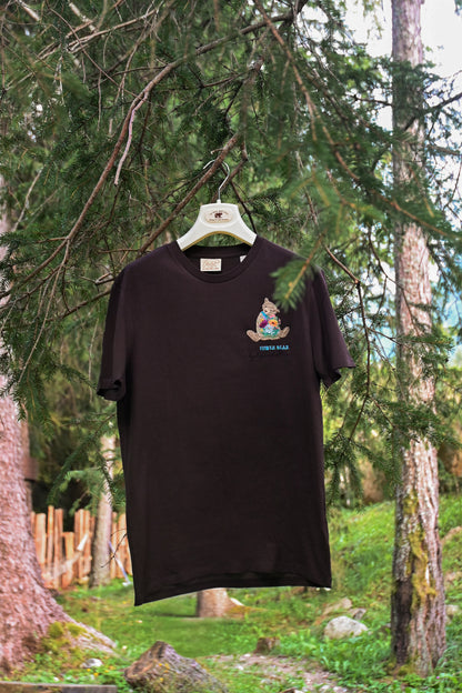 T-SHIRT GIROCOLLO CON RICAMO A CUORE